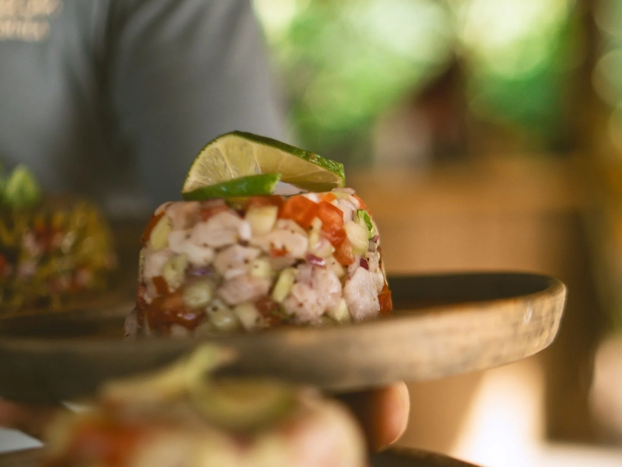 Open kitchen and comedor at Cachasol Farm Distillery, Sayulita, Nayarit